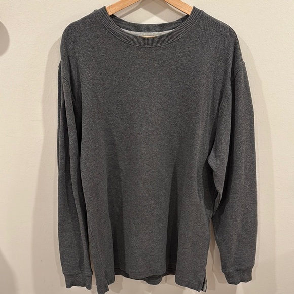 L.L. Bean Men’s Long Sleeve Crewneck Sweater 100% Cotton Gray Size M - Picture 1 of 6